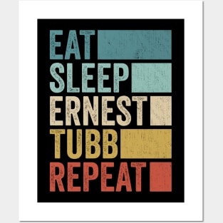 Funny Eat Sleep Ernest Tubb Repeat Retro Vintage Posters and Art